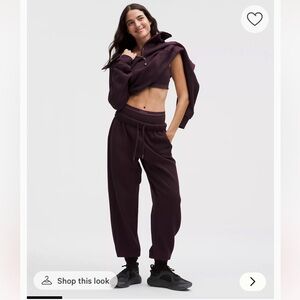 Lululemon Oversized Scuba Joggers - Black Plum color- Never worn NWT